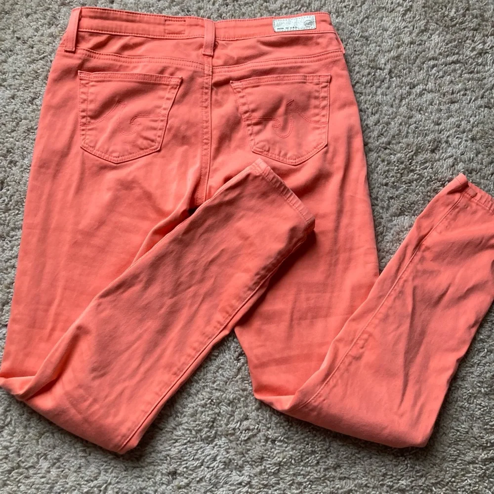 AG Adriano Goldschmidt Peach Denim Super Skinny Jeans Size 25